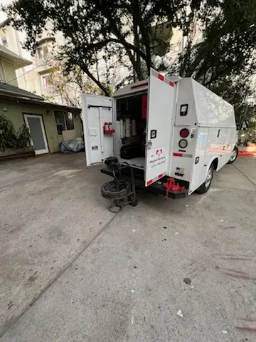 Magnet Plumbing service vehicle on-site for Water Heater Repair in Palm Beach
